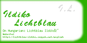 ildiko lichtblau business card